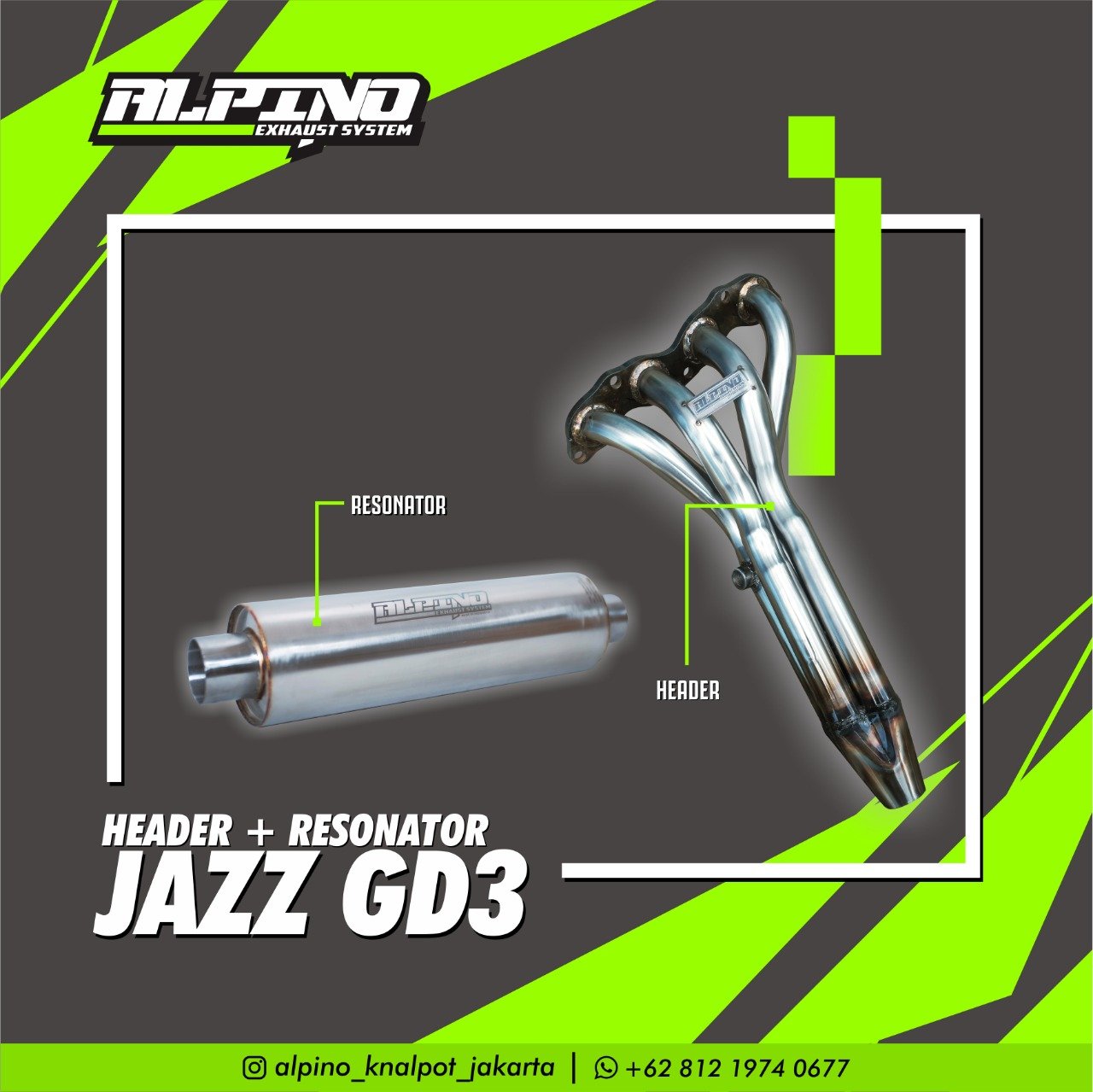 Knalpot honda Jazz gd3
